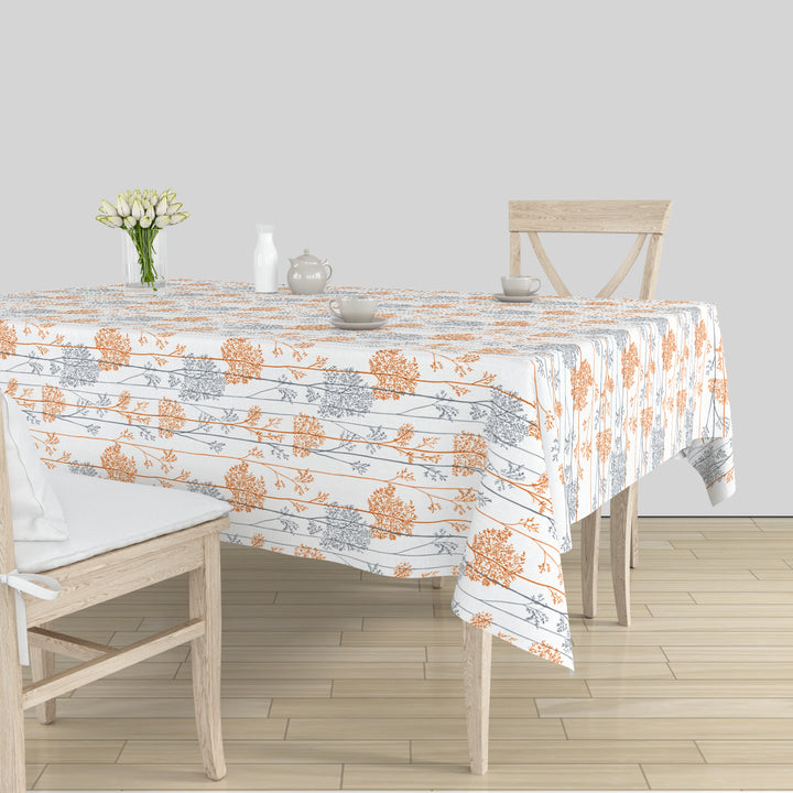 Polyester Orange Branches Table Cloth (Pack of 1)