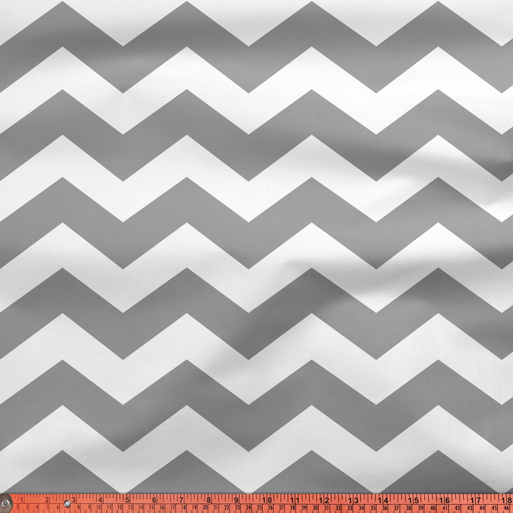 20s Sheeting Zig Zag Grey Fabric (1 Meter)