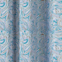 Blackout Polyester Marble Turq Fabric 1 Meter