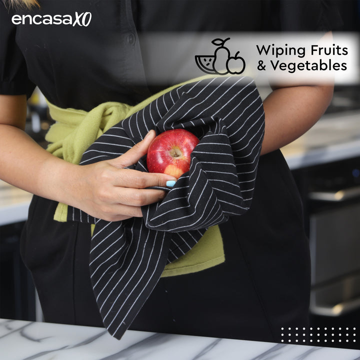 Cotton Butcher Black Kitchen Towel (Pack of 12)