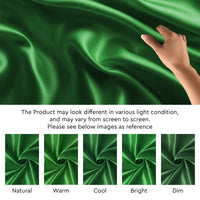 Satin Polyester Silk Leaf Green Fabric