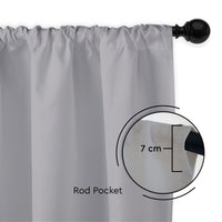 Polyester Grey Curtain (Pack of 2)