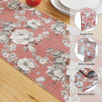 Blackout Polyester F4 English Rose Table Runner (Pack of 1)