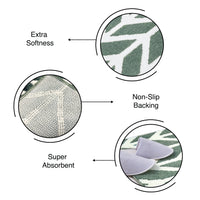 Microfibre Sage Green Bathmat (Pack of 1)