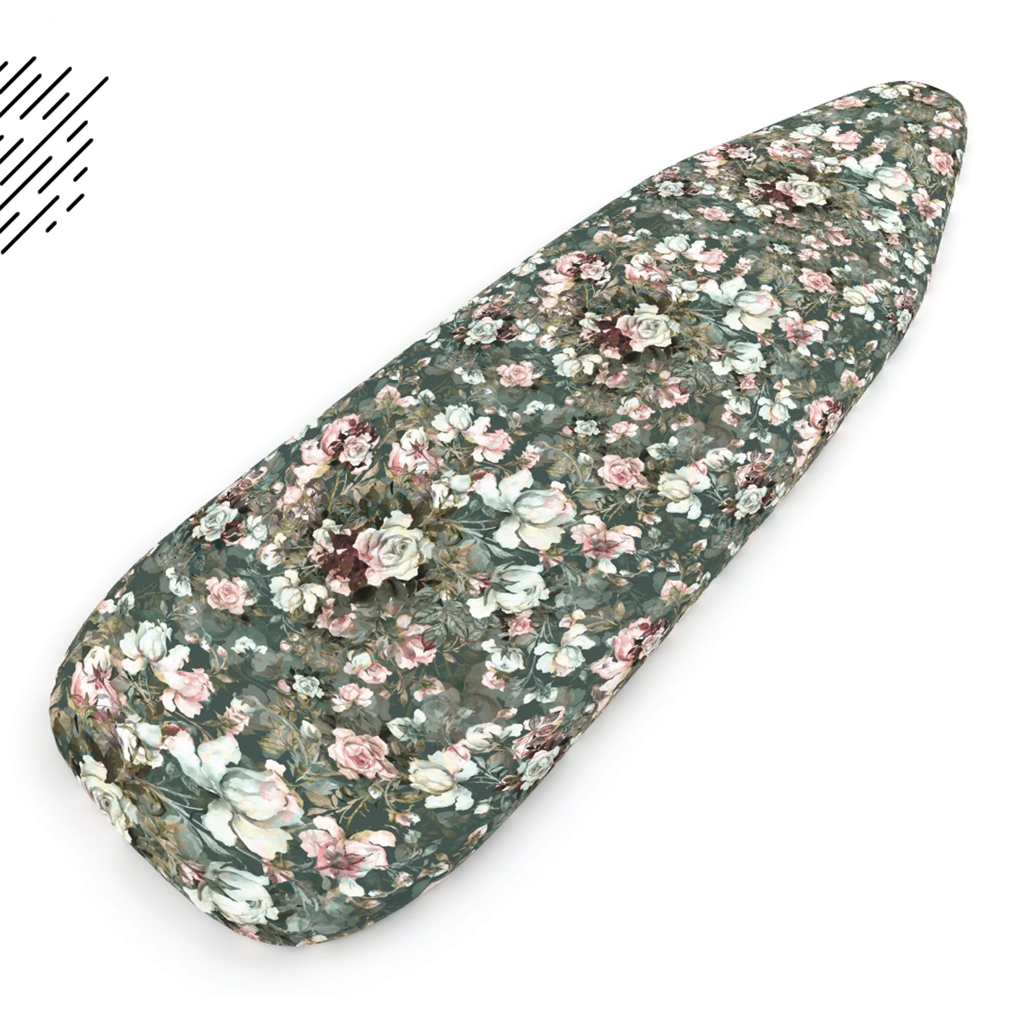 Cotton Twill Green Roses Ironing Board Cover (Pack of 1)