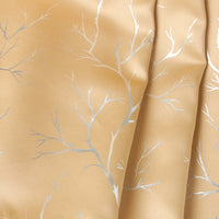Blackout Polyester Fabric by Meter, 100x122 cm | Blocks Light, Heat & Noise, For Curtains, Cushion Covers, Door & Window Drapes - Foil Star Print