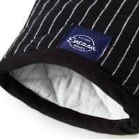 Cotton Butcher Stripes Black Oven Gloves (Pack of 2)