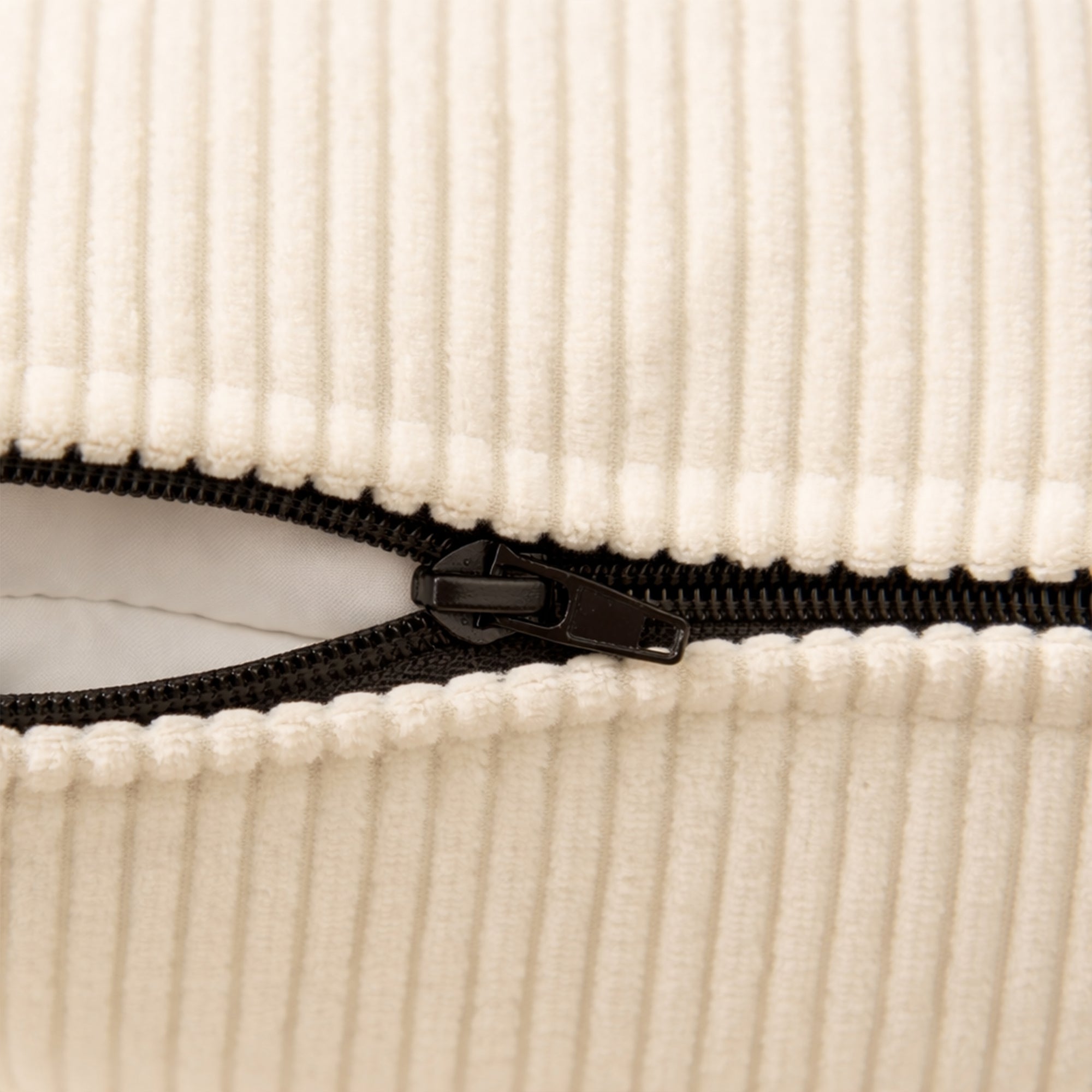 Corduroy Cream Cushion Cover (Pack of 2)