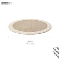 Cotton Beige & Off White Placemat (Pack of 2)
