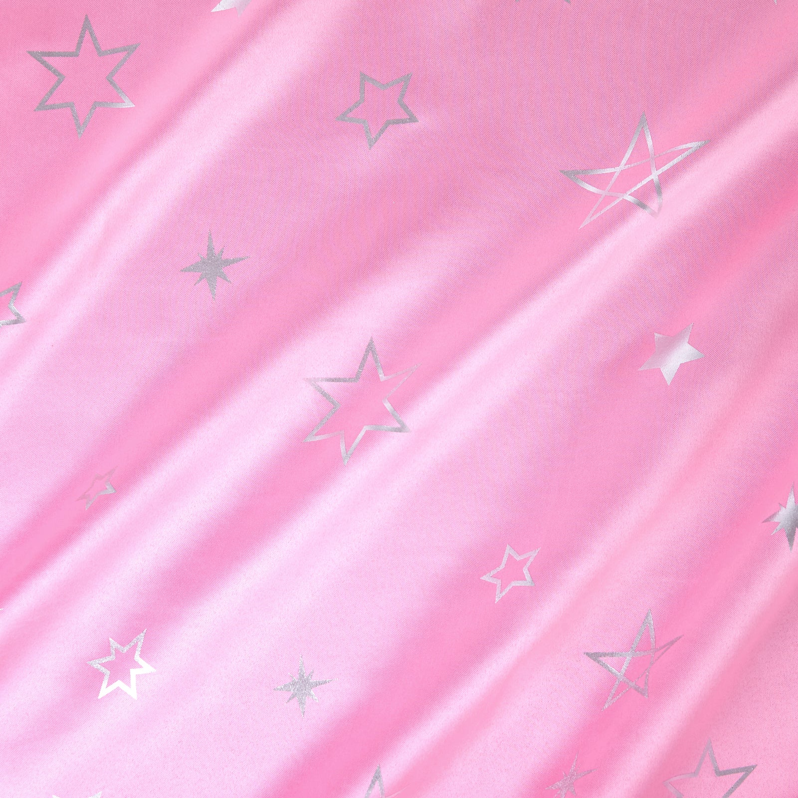 Blackout Polyester Fabric by Meter, 100x122 cm | Blocks Light, Heat & Noise, For Curtains, Cushion Covers, Door & Window Drapes - Foil Star Print