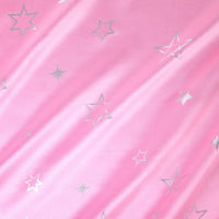 Blackout Polyester Fabric by Meter, 100x122 cm | Blocks Light, Heat & Noise, For Curtains, Cushion Covers, Door & Window Drapes - Foil Star Print