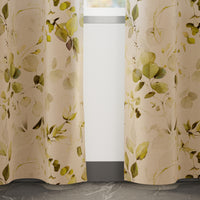Blackout Polyester L1 Olive Curtain (Pack of 2)