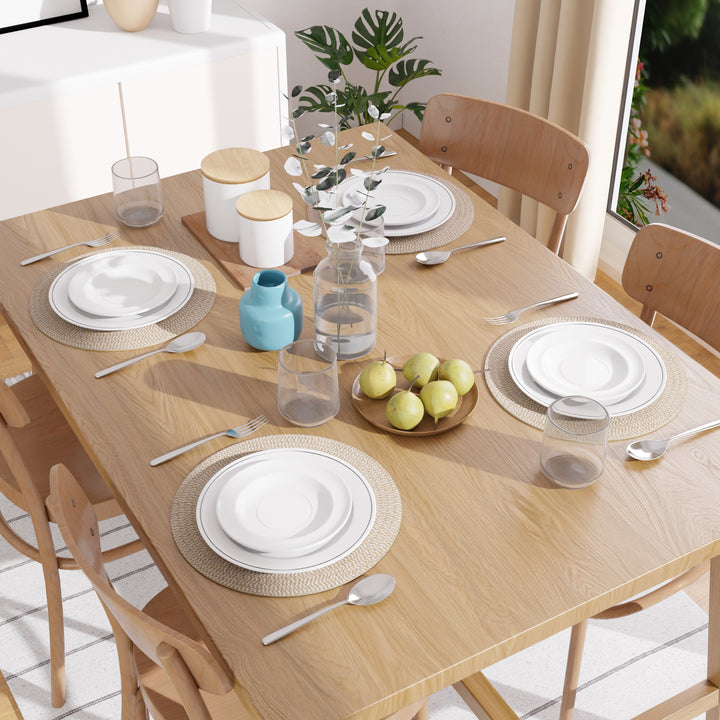 Cotton Beige & Off White Mix Placemat (Pack of 4)