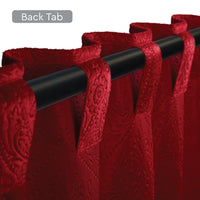Embossed Velvet Red Curtain