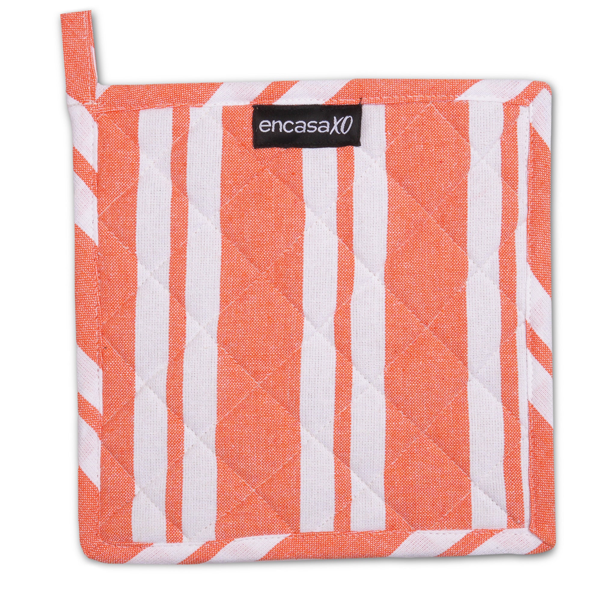 RC Yarn-Dyed Franca Orange Stripes Potholder (Pack of 2)