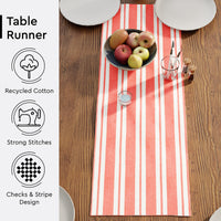 RC Yarn-Dyed Franca Orange Stripes Table Runner (Pack of 1)