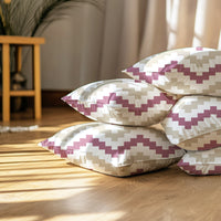 Micro Chevron Brown Cushion Cover