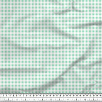 20s Sheeting Light Green Checks Fabric (1 Meter)