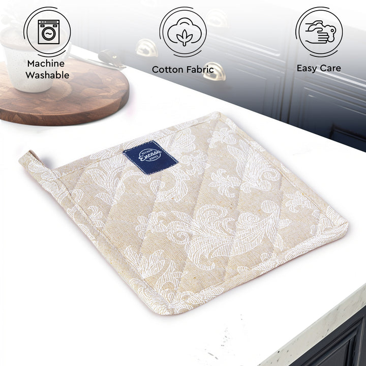Cotton Beige Potholder (Pack of 2)