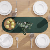 Cotton Dark Green Table Runner (Pack of 1)