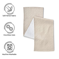 Quilted Velvet Beige Table Runner