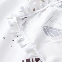 Polyester Boho Leaves Curtain (Pack of 2)