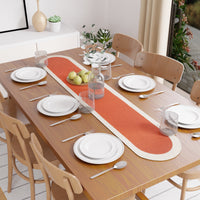 Cotton Coral & Off White Table Runner (Pack of 1)