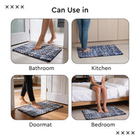 Cotton Blue Bathmat (Pack of 1)