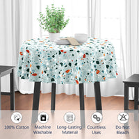 Cotton Terrazzo Mint Table Cloth (Pack of 1)