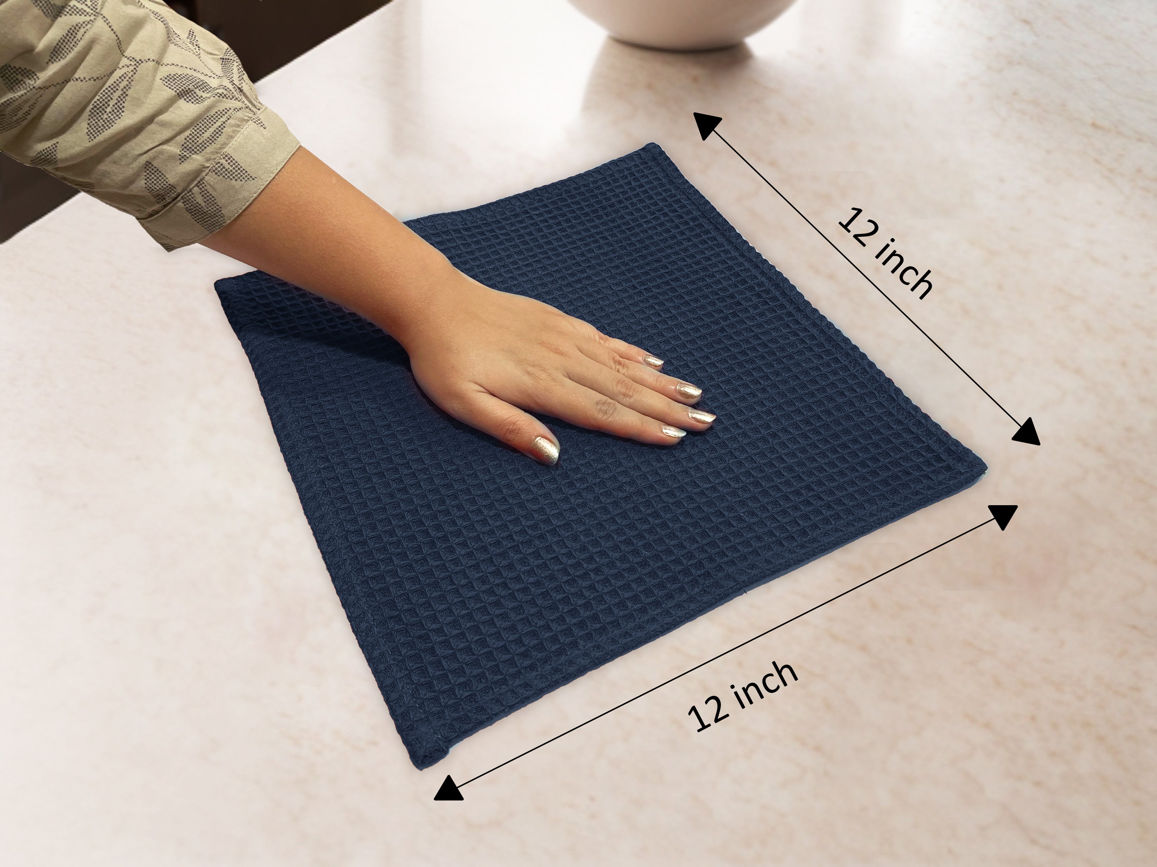 Cotton Navy Dish Towel (Pack of 12)