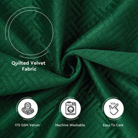 Quilted Polyester Fabric Forest Green Fabric