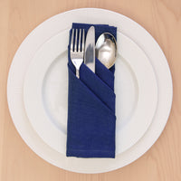 Cotton Scotch Blue Table Napkin (Pack of 4)