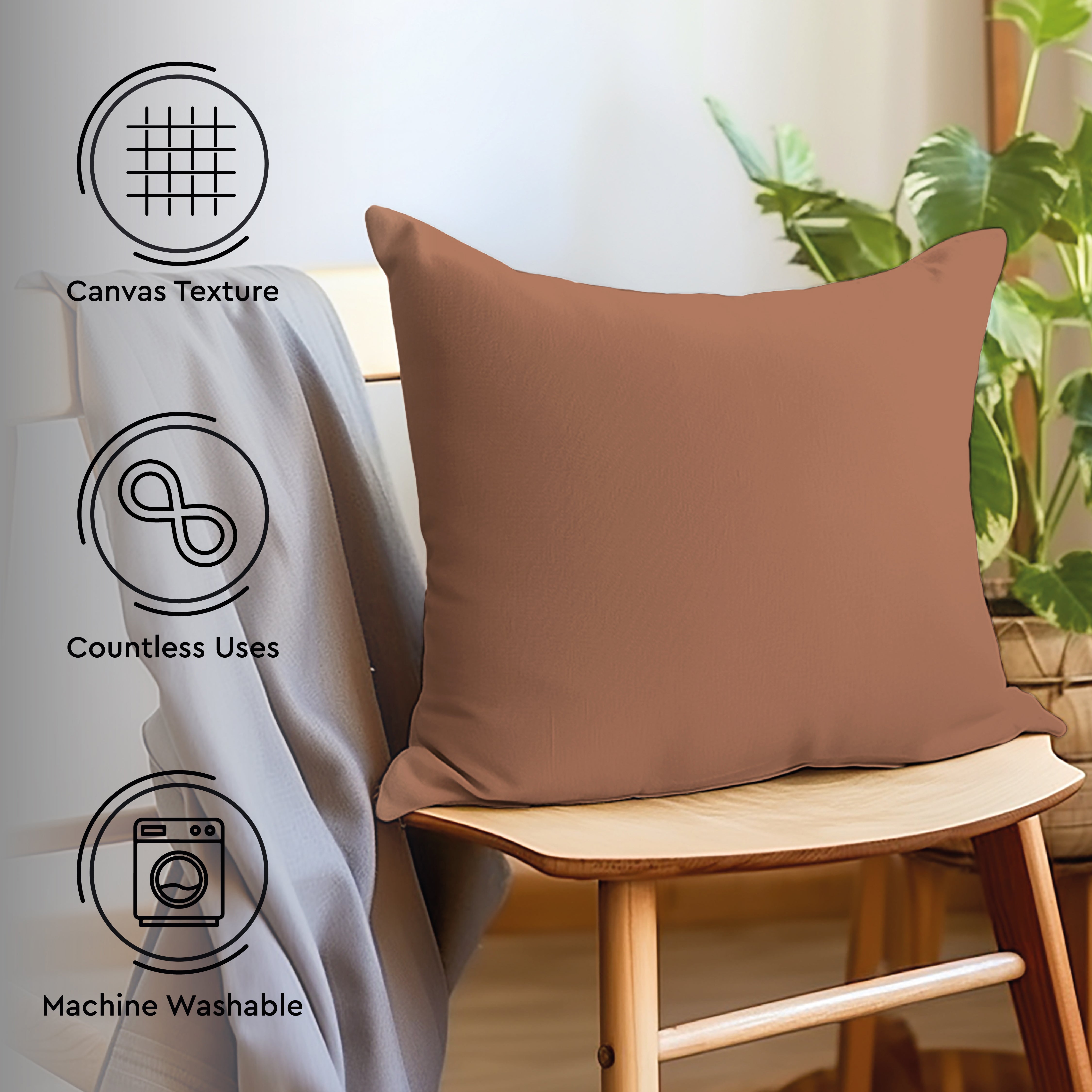 Cotton Canvas Cushion Cover