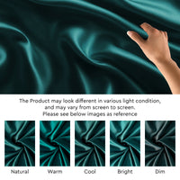 Satin Polyester Silk Teal Green Fabric