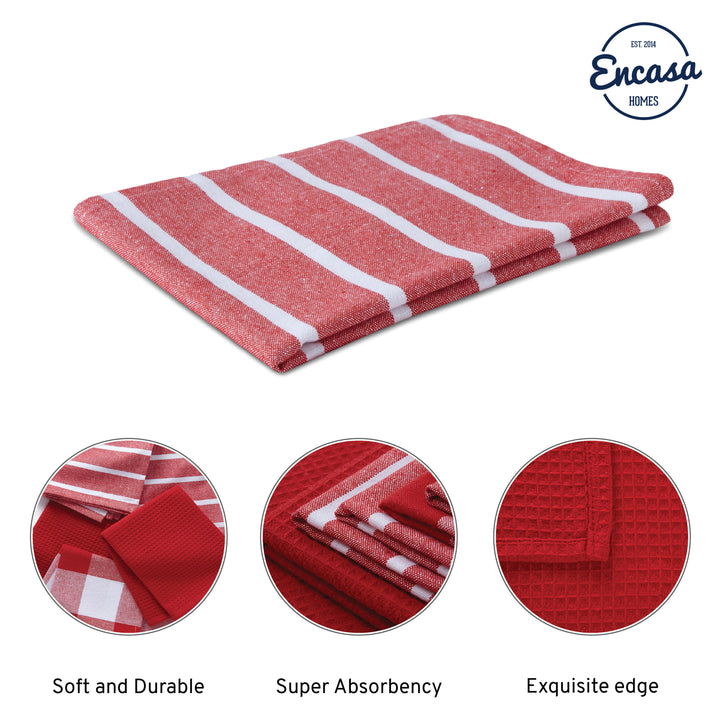 Cotton Red Kitchen Towel (Pack of 12)