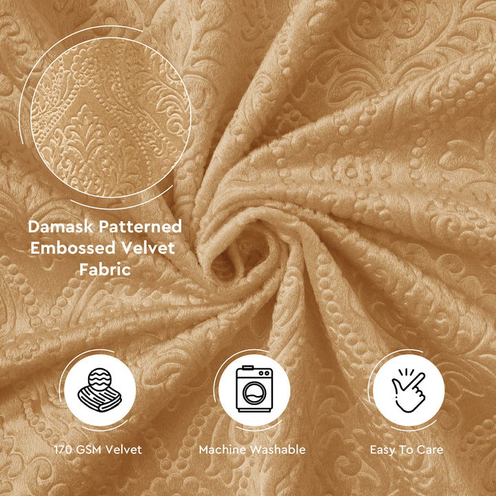 Embossed Velvet Gold Fabric