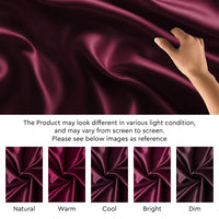 Satin Polyester Silk Dark Wine Fabric