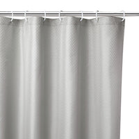 Polyester ZZ Light Grey Shower Curtain (Pack of 1)