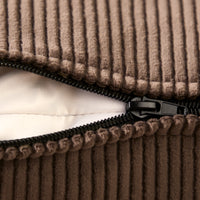 Corduroy Coffee Cushion Cover