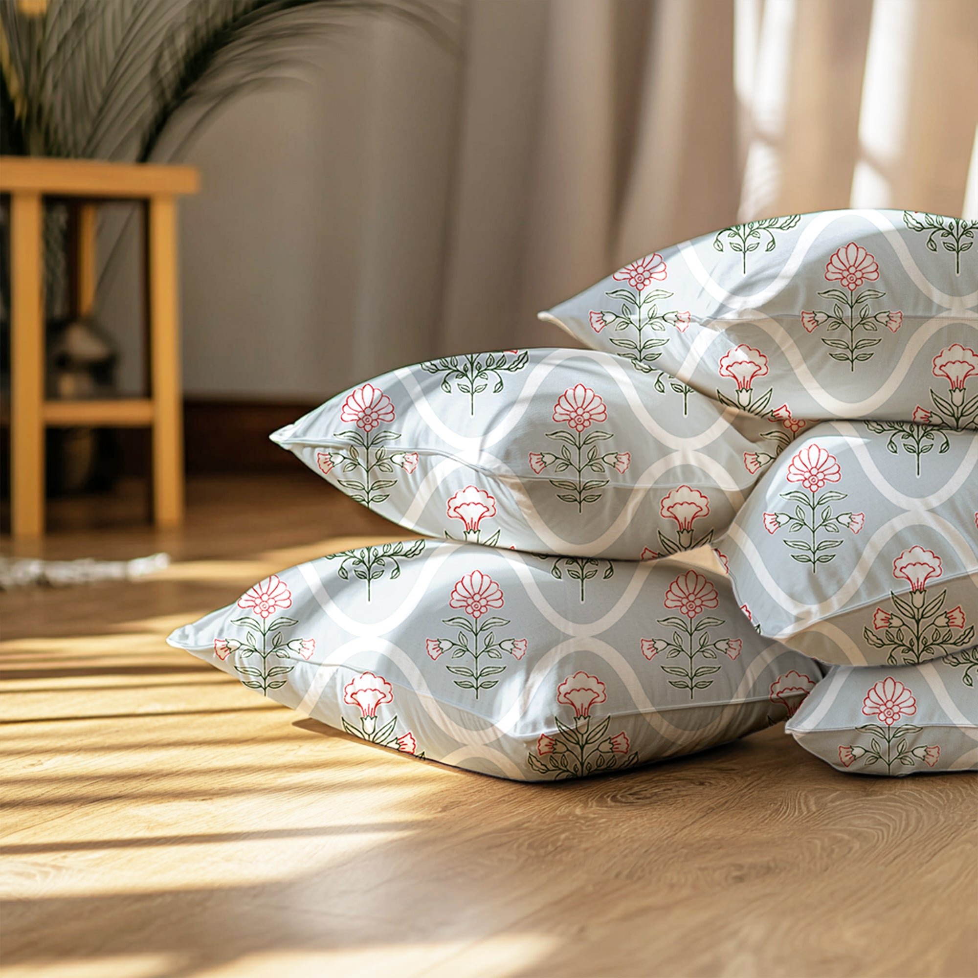 Micro Light Grey Cushion Cover