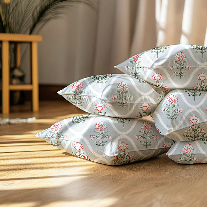 Micro Light Grey Cushion Cover