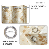 Blackout Polyester L2 Brown Curtain (Pack of 2)