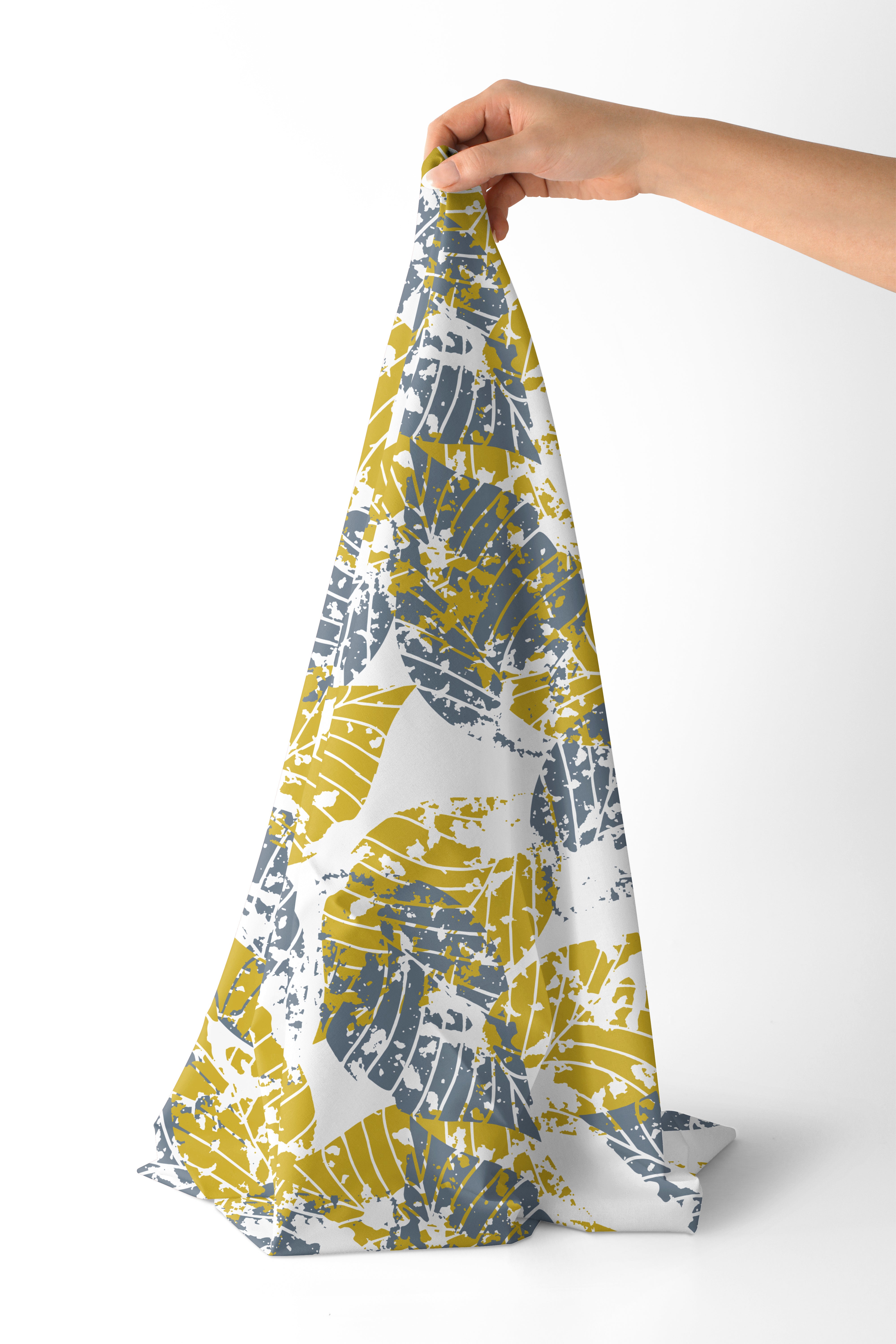 Polyester Printed Dry Leaves Fabric (Pack of 1)