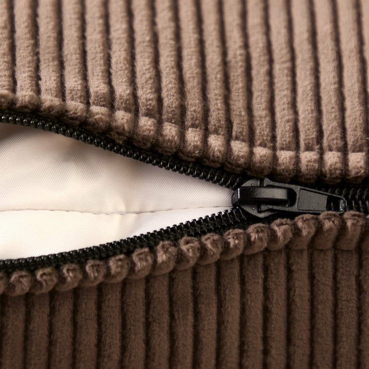 Corduroy Coffee Cushion Cover