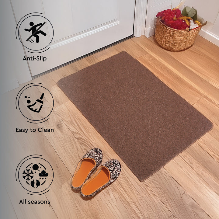 Coir Door Mats for Home Entrance Thick Anti-slip Welcome Doormat with PVC Back | Ideal for Indoor, Outdoor, Patio, Home and Office | Durable and Easy to Clean