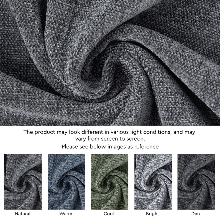 Chenille Grey Table Runner