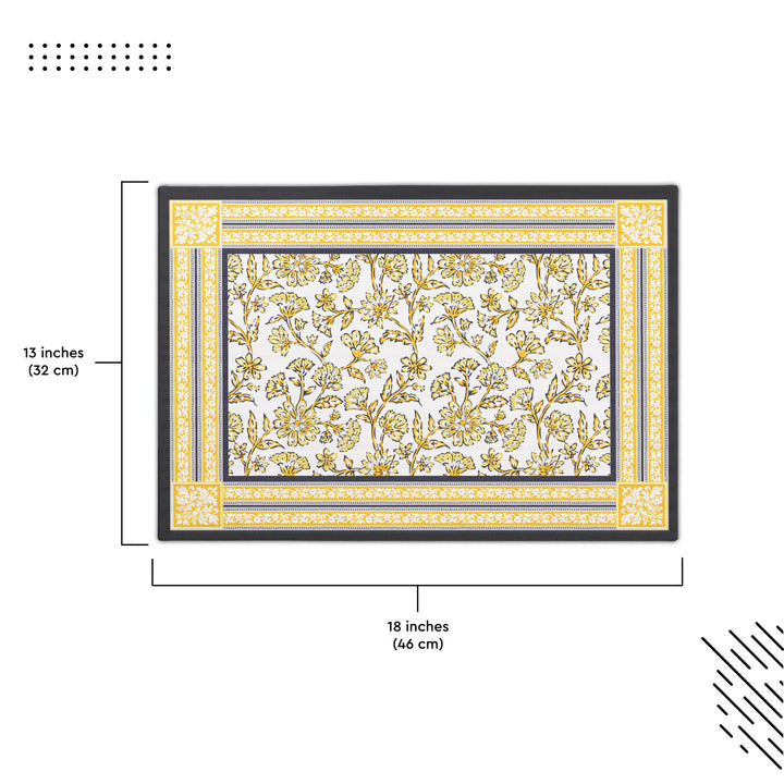 Cotton Yellow-02 Placemat (Pack of 6)