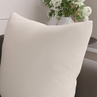 PVC Leather Cream Cushion Cover (Pack of 2)