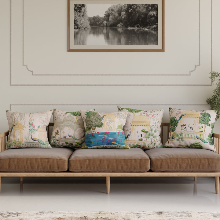 Polyester Mughal-03 Cushion Cover (Pack of 5)