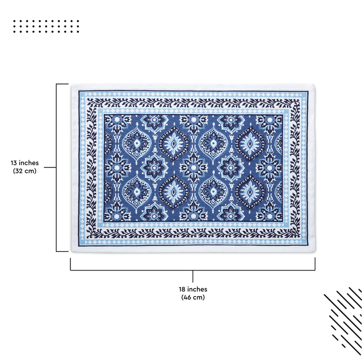 Cotton Indigo-03 Placemat (Pack of 6)